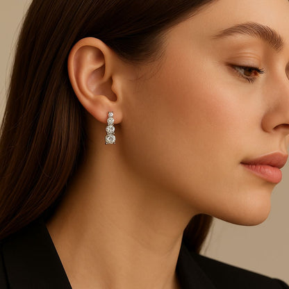 Aro Plata 925 cascada de zircones