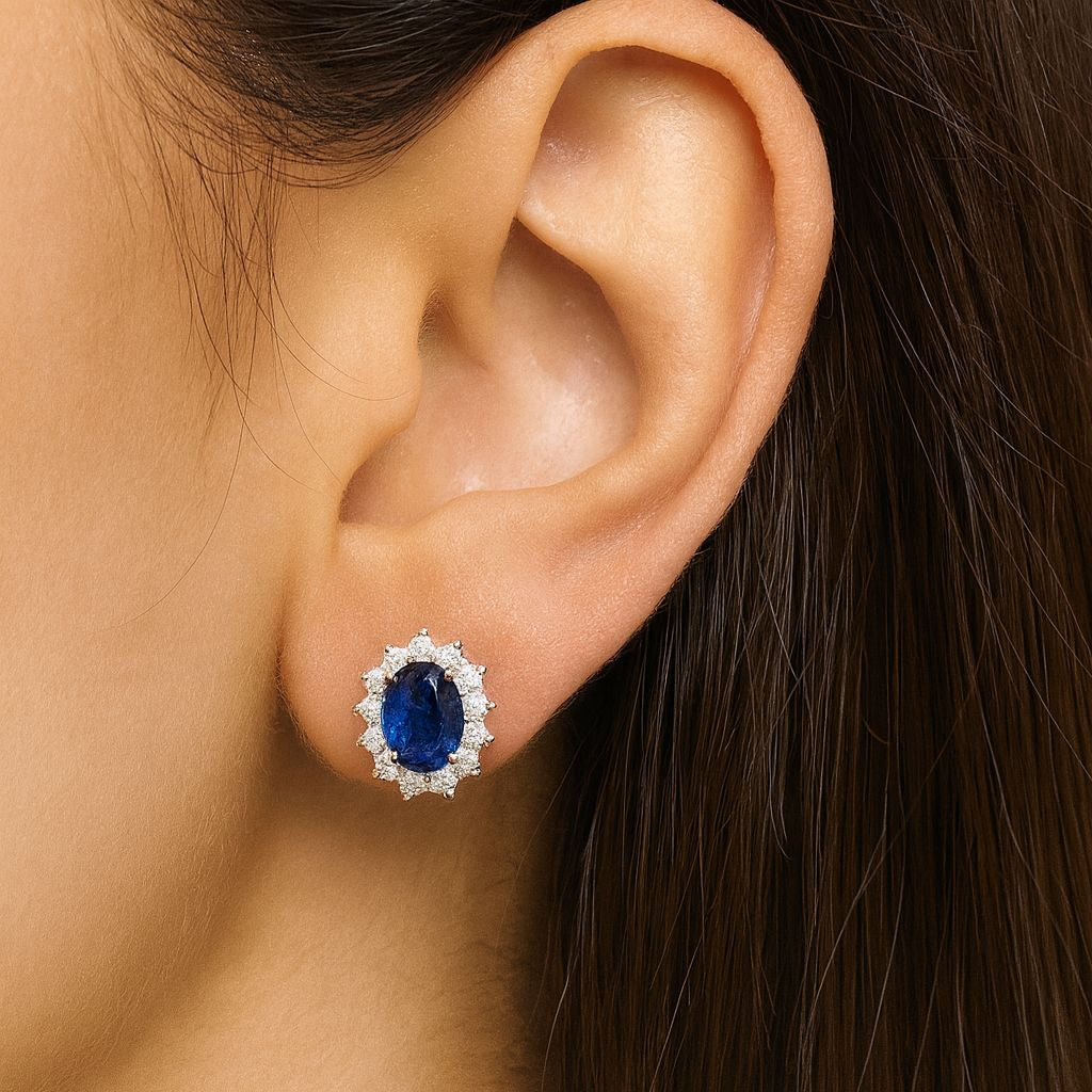 Aros Blue moon - Aros Plata 925