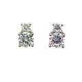 Aros doble lucero - Aros Plata 925