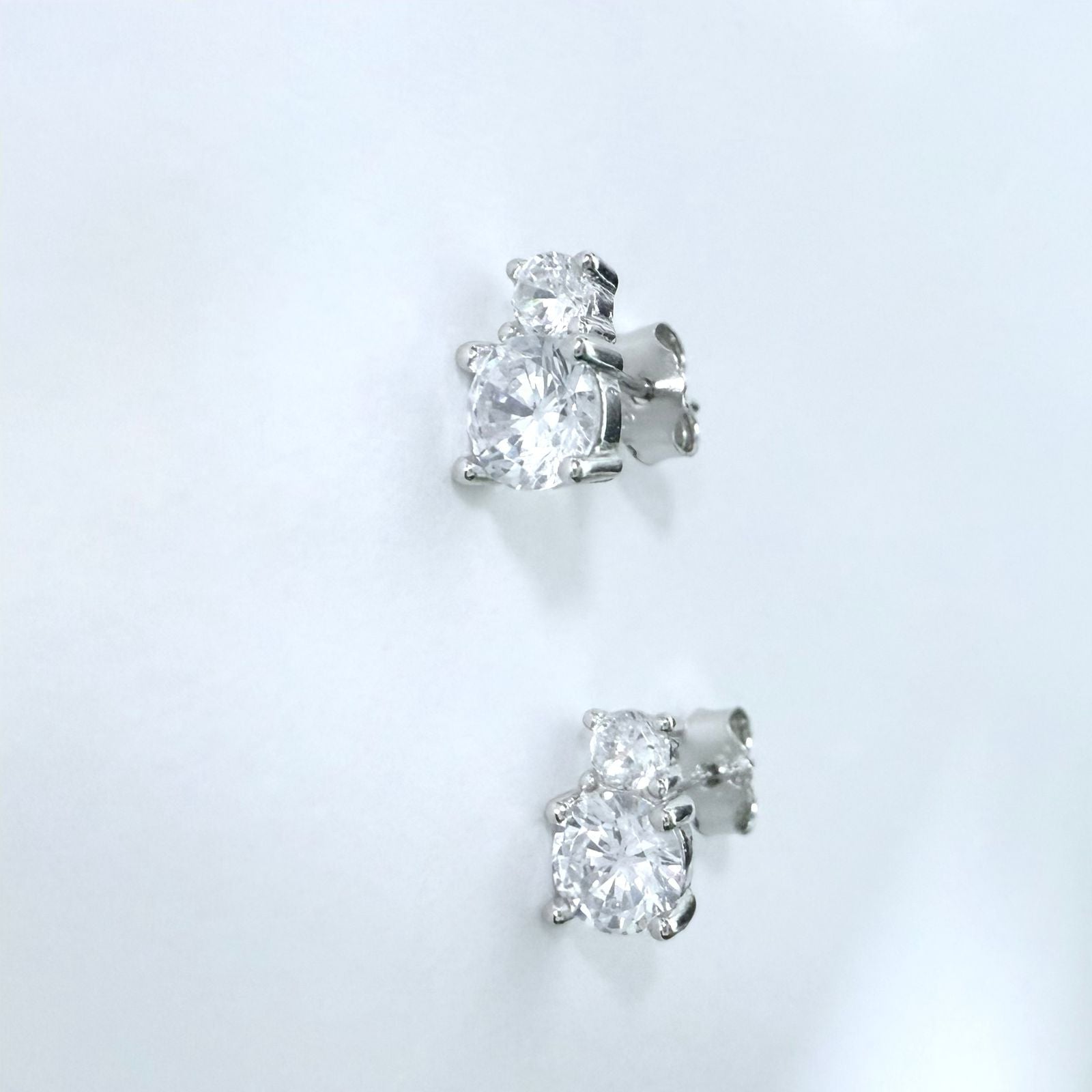 Aros doble lucero - Aros Plata 925