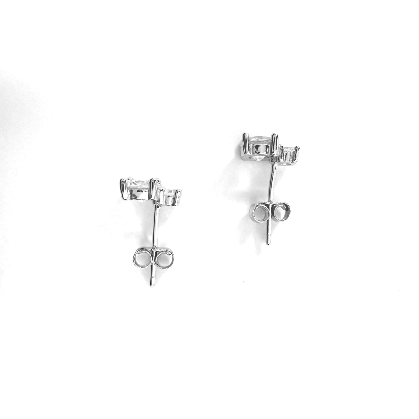 Aros doble lucero - Aros Plata 925