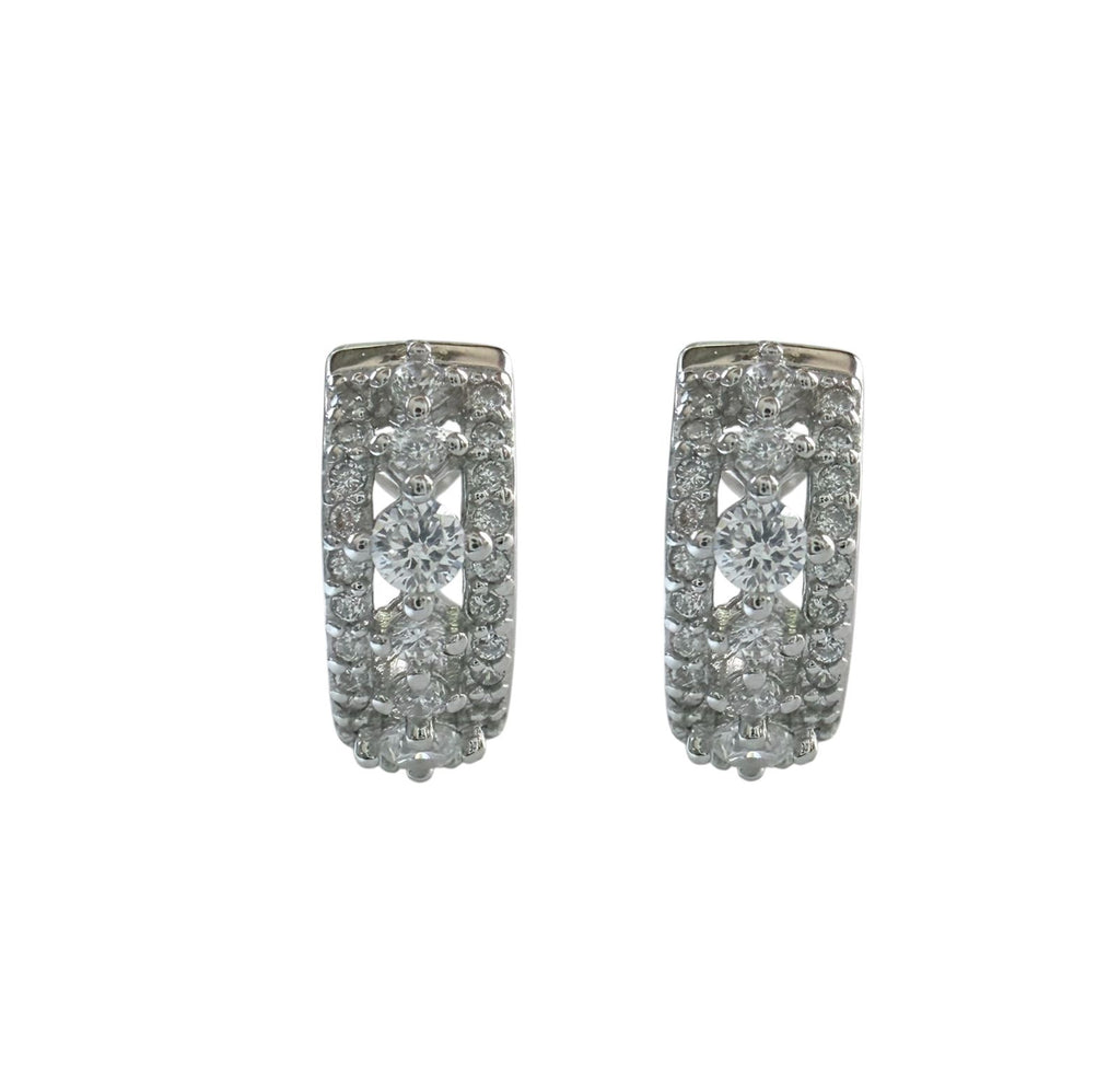 Aros Argollas tejido posterior - Aros Plata 925