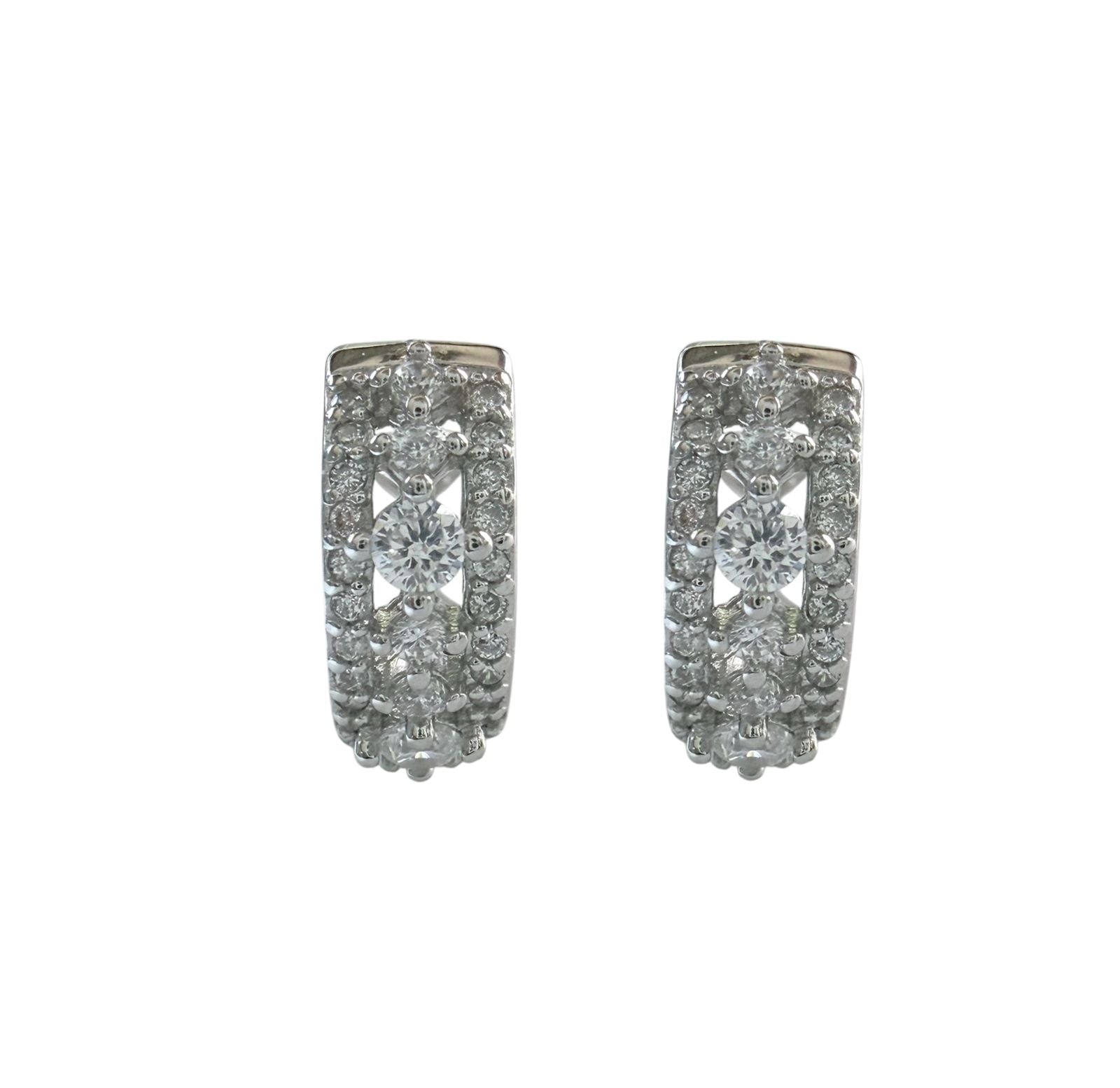 Aros Argollas tejido posterior - Aros Plata 925