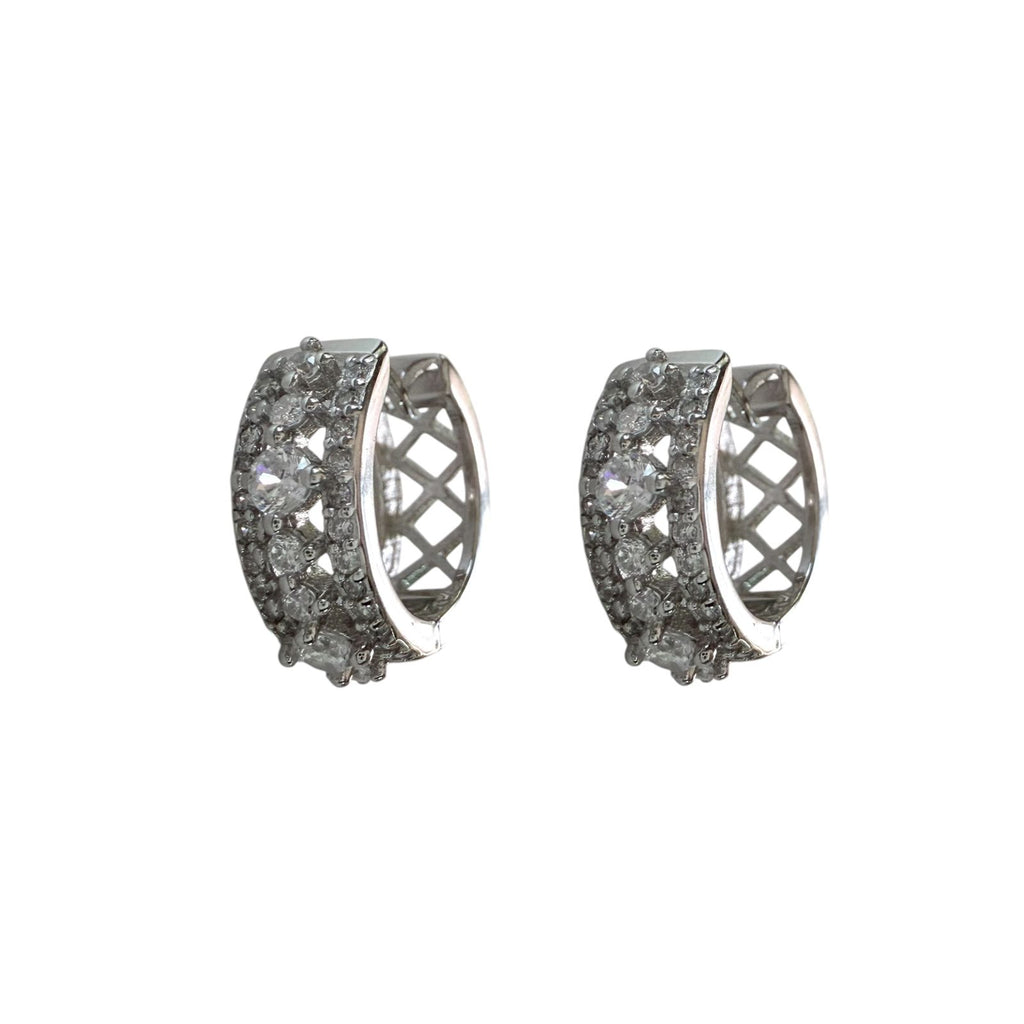 Aros Argollas tejido posterior - Aros Plata 925