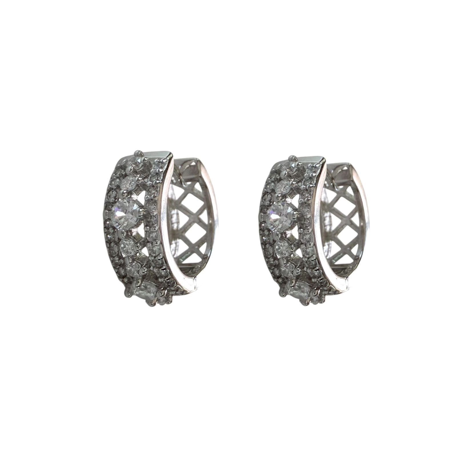 Aros Argollas tejido posterior - Aros Plata 925