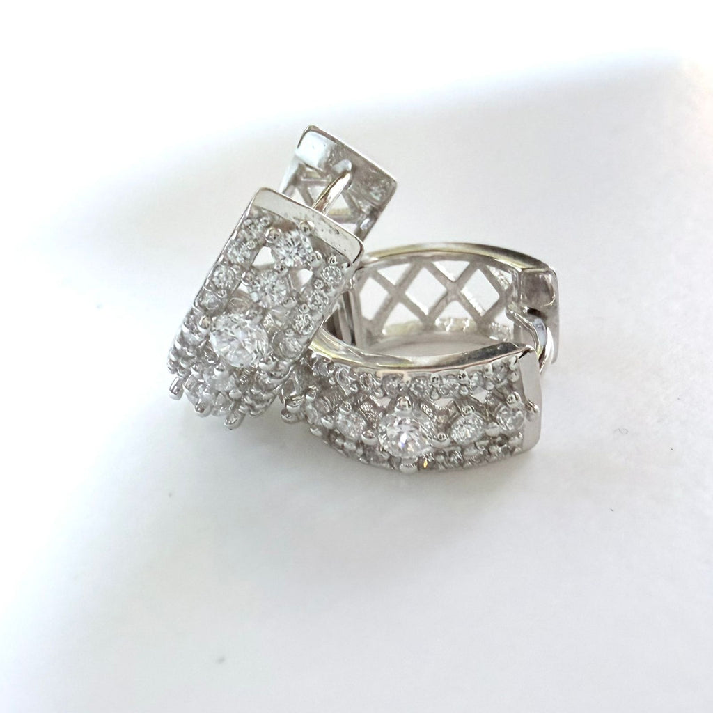 Aros Argollas tejido posterior - Aros Plata 925