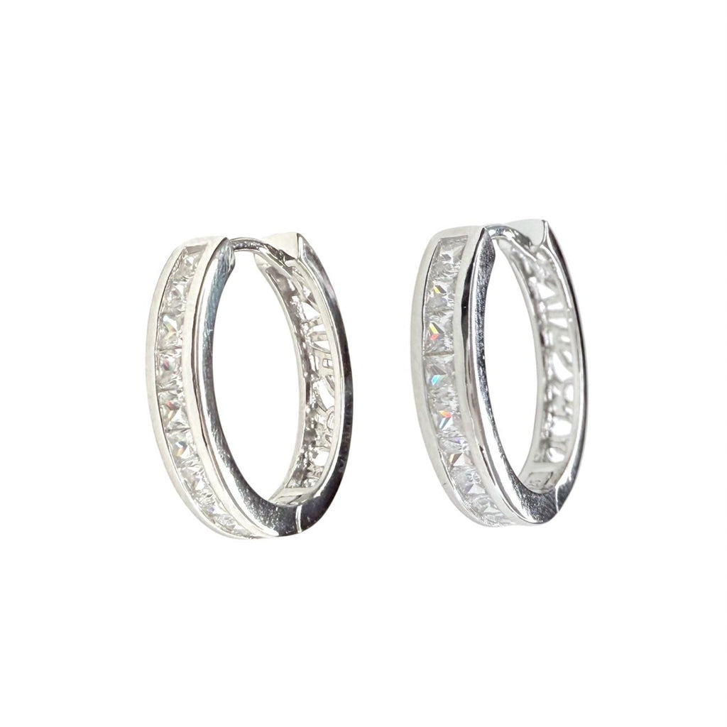 Aros gran Argolla riel zirconia - Aros Plata 925