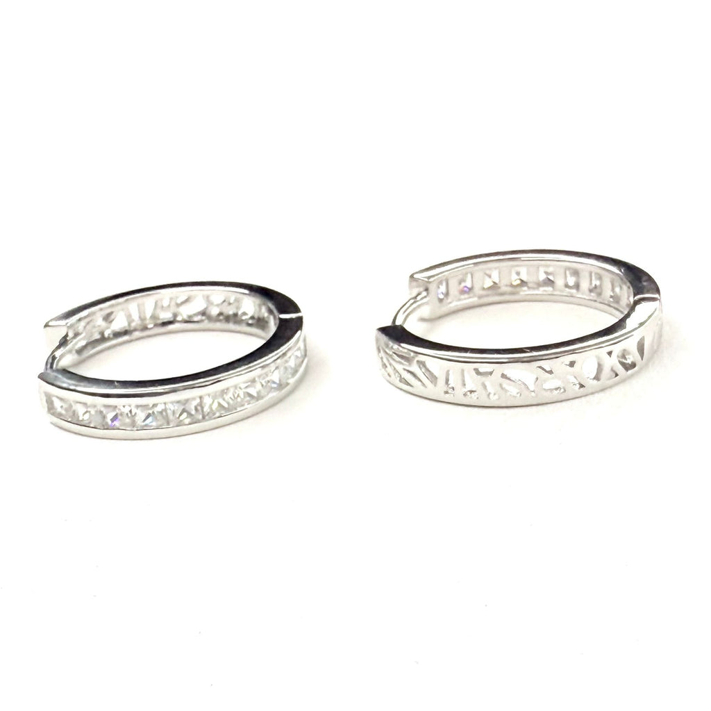 Aros gran Argolla riel zirconia - Aros Plata 925