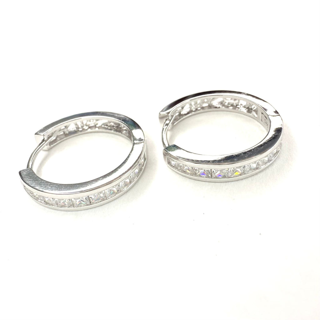 Aros gran Argolla riel zirconia - Aros Plata 925
