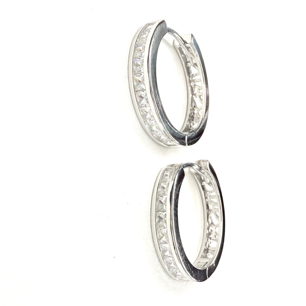 Aros gran Argolla riel zirconia - Aros Plata 925