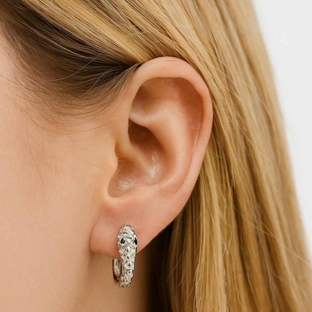 Aros Argolla serpiente - Aros Plata 925