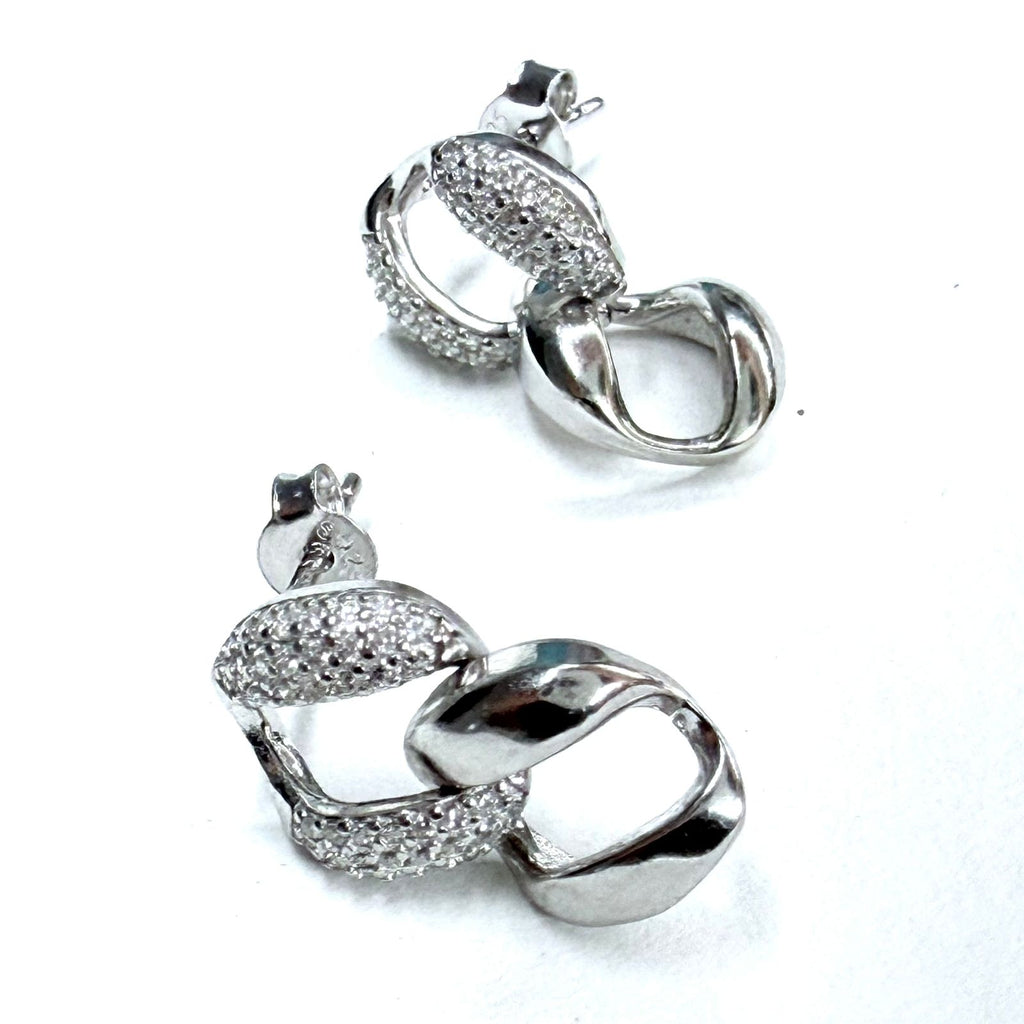 Aros Cadena Doble - Aros Plata 925