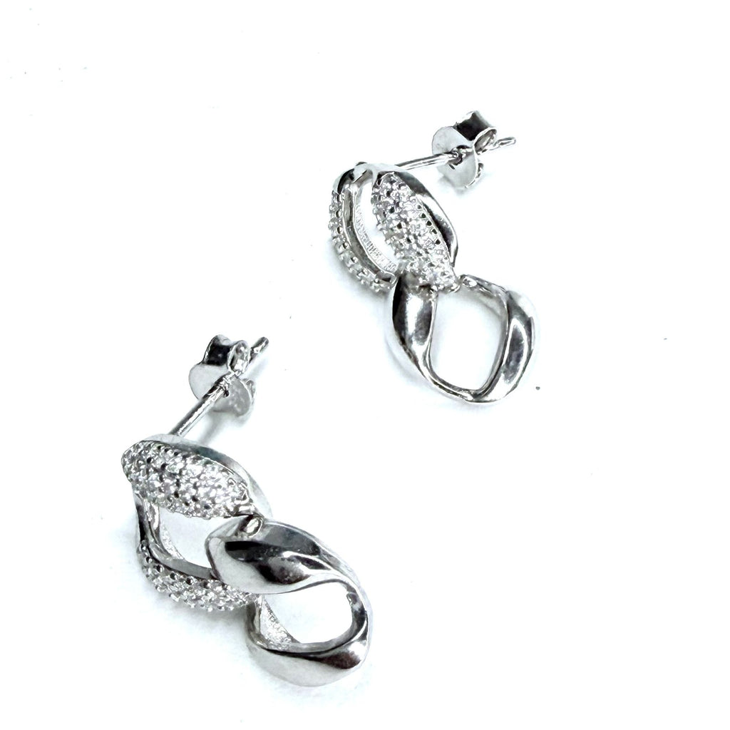 Aros Cadena Doble - Aros Plata 925