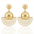 Aros Girasol - Aros Bañados en Oro Amarillo