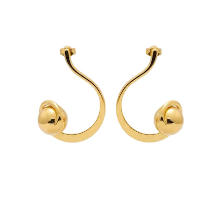 Aros Camelia - Aros Bañados en Oro Amarillo