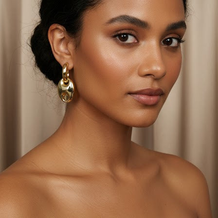 Aros Violeta - Aros Bañados en Oro Amarillo