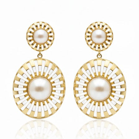 Aros Geranio - Aros Bañados en Oro Amarillo