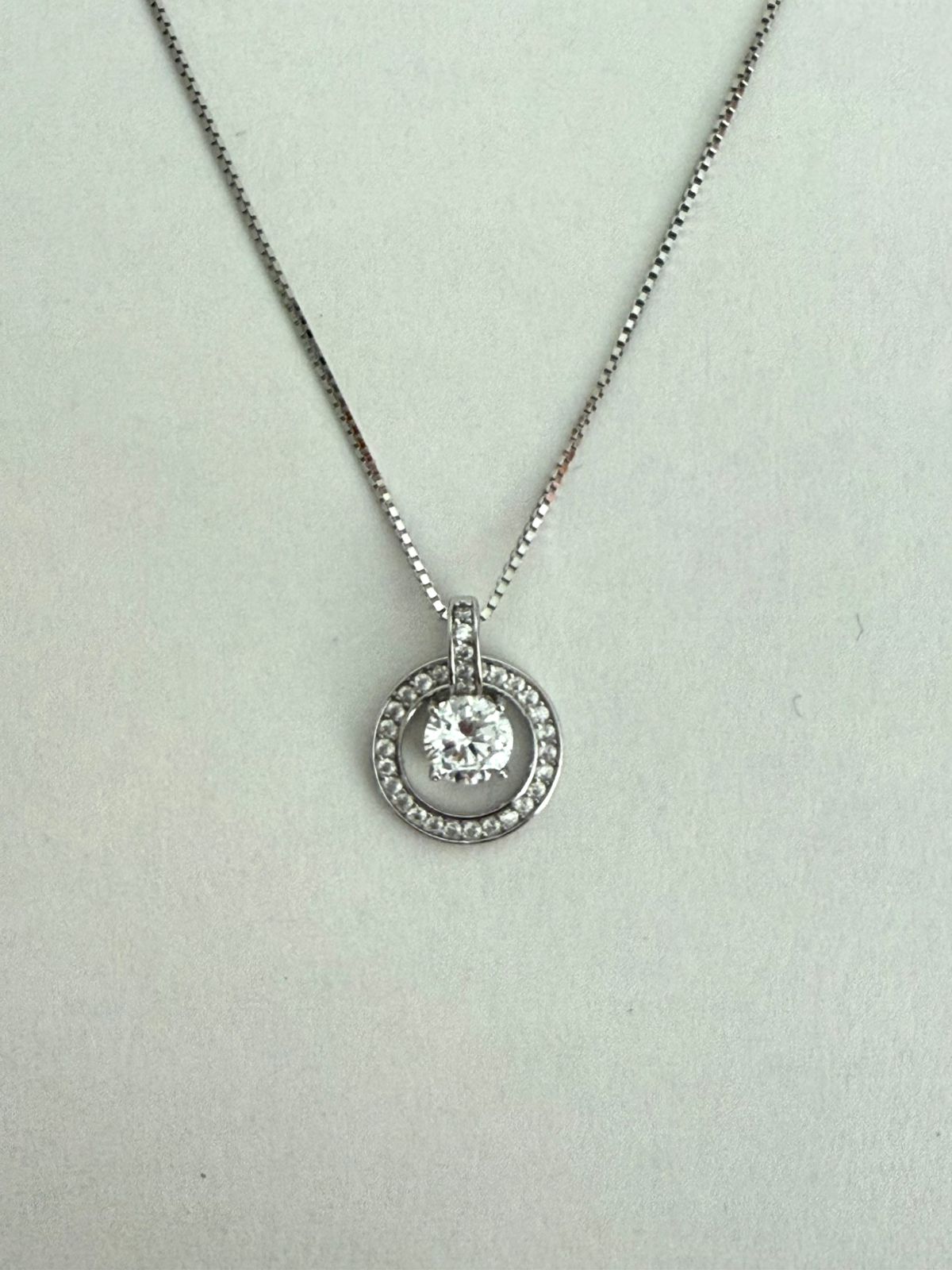 Collar Plata 925 punto de Luz Circle