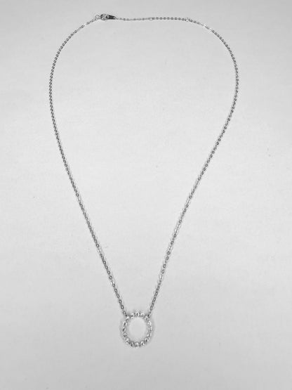 Collar Plata 925 circulo infinito de zirconias