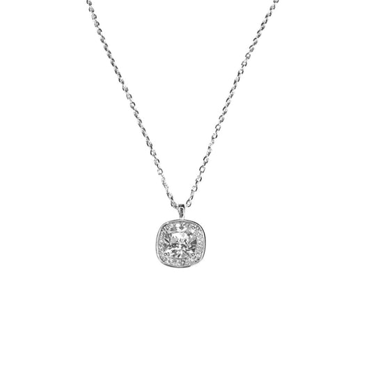 Collar Plata 925 Gran Punto de luz y Zirconias