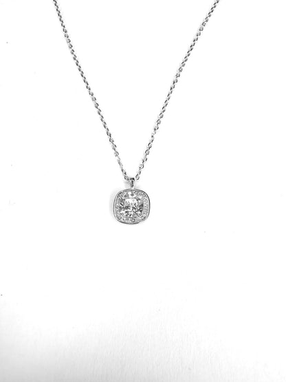 Collar Plata 925 Gran Punto de luz y Zirconias