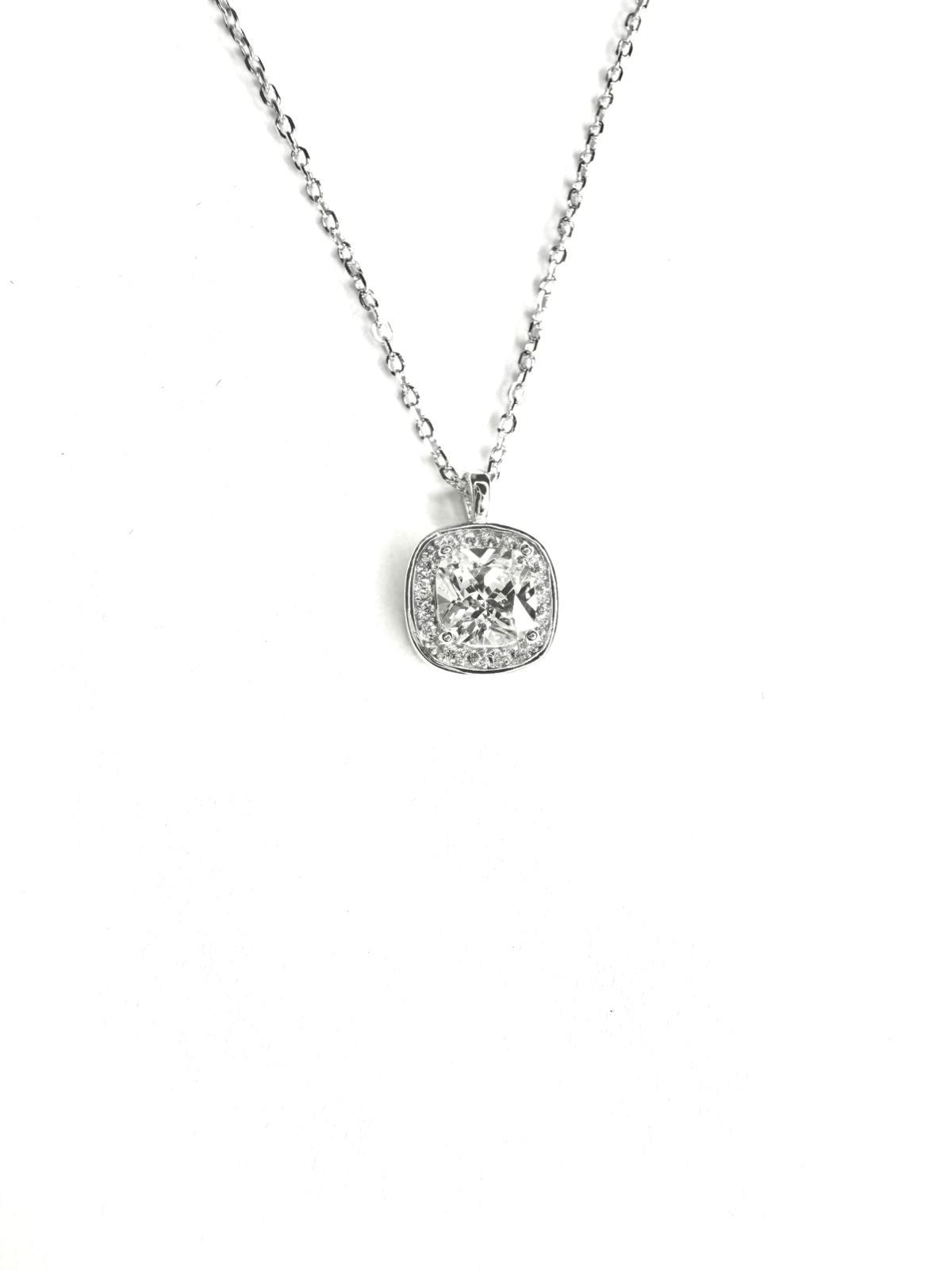Collar Plata 925 Gran Punto de luz y Zirconias