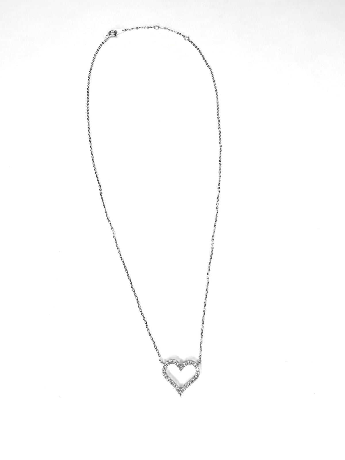 Collar Plata 925 Corazon de Zircon