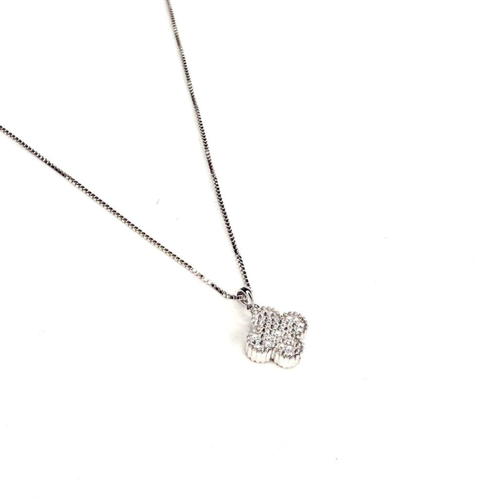 Collar Trebol blanco