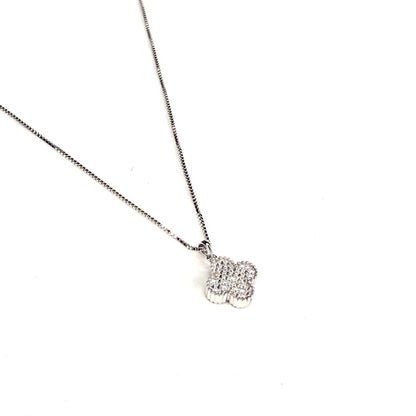 Collar Plata 925 Trebol blanco