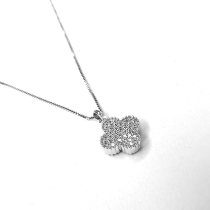 Collar Plata 925 Trebol blanco