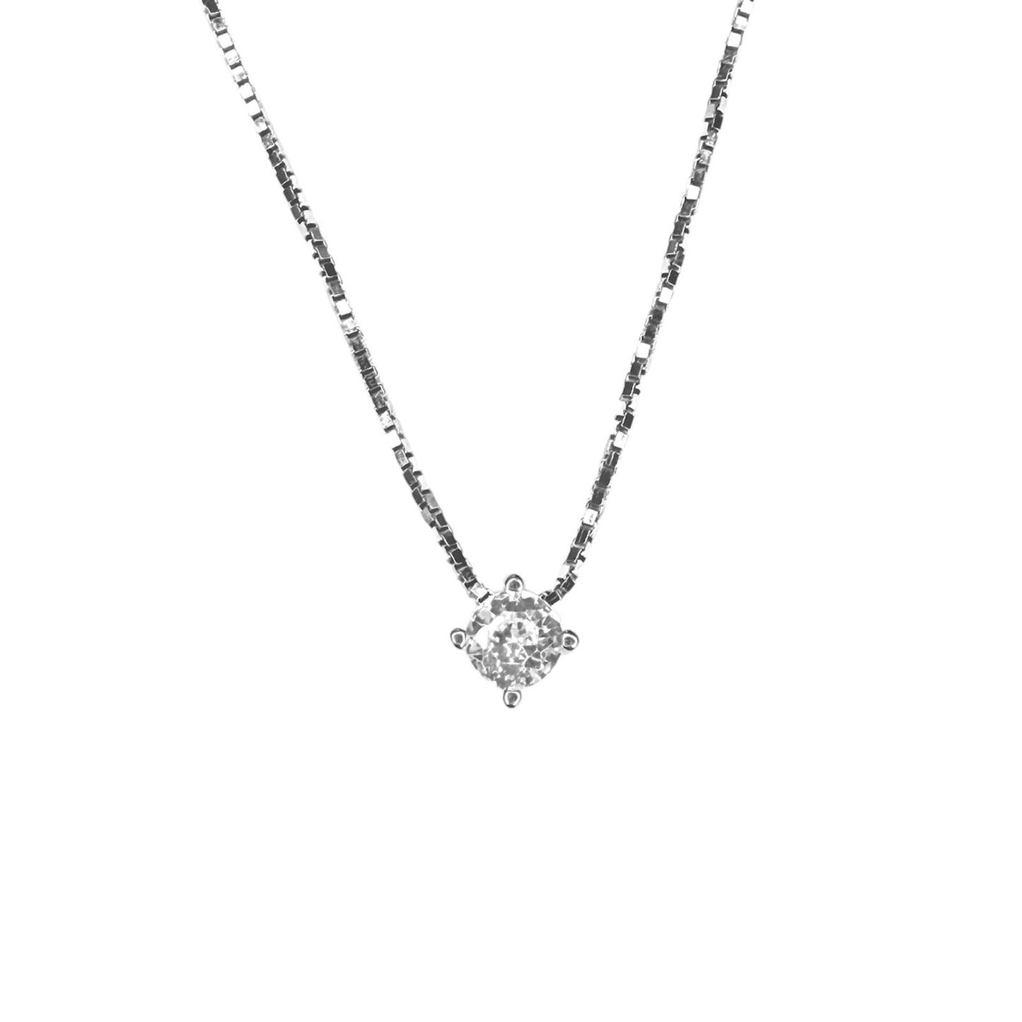 Collar Plata 925 Punto de Luz grifa rodinado