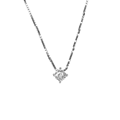 Collar Plata 925 Punto de Luz grifa rodinado