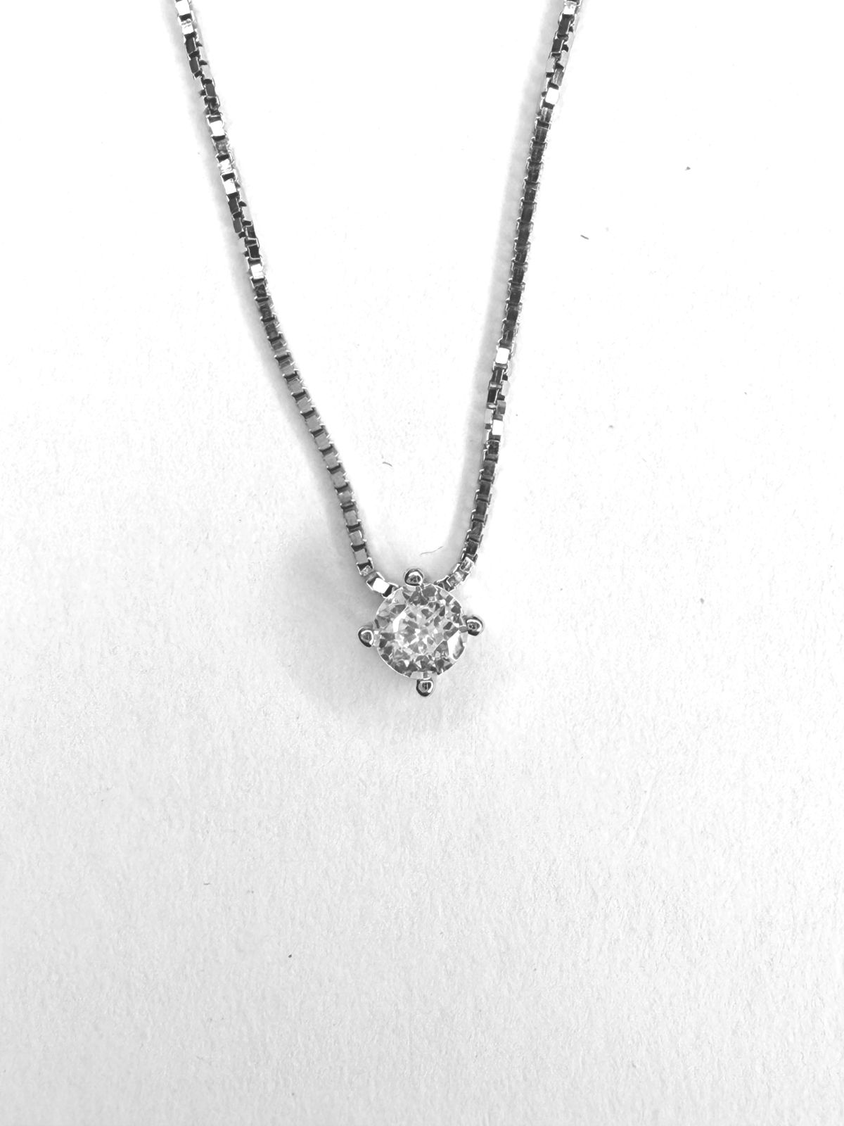 Collar Plata 925 Punto de Luz grifa rodinado