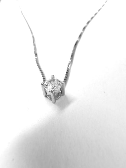 Collar Plata 925 Punto de Luz grifa rodinado