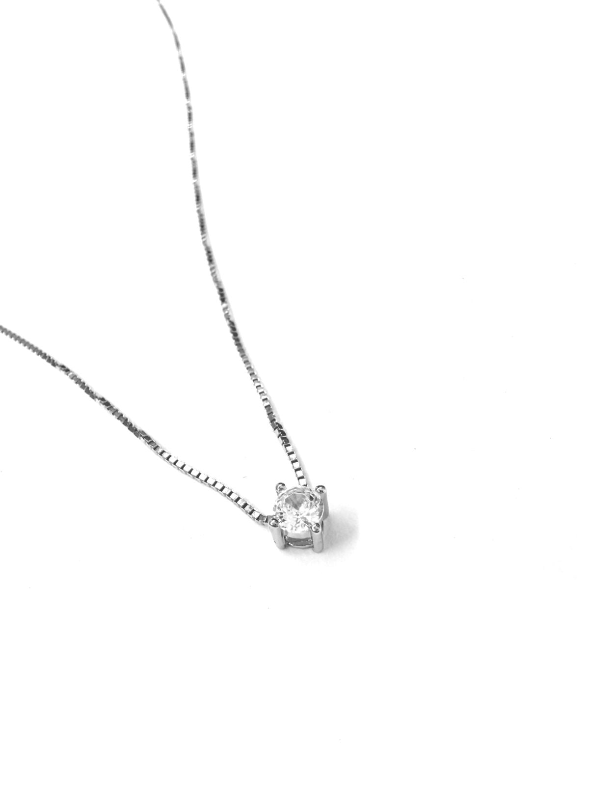 Collar Plata 925 Punto de Luz grifa rodinado