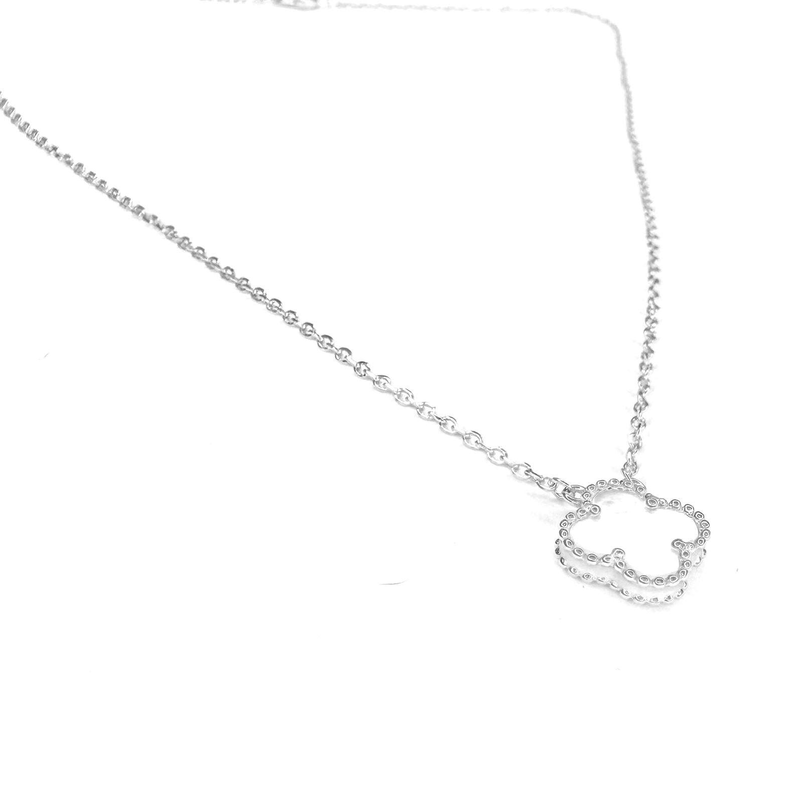 Collar trebol Madre perla