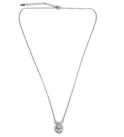 Collar Plata 925 Gran gota rodeada de estrellas