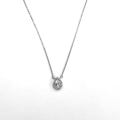 Collar Plata 925 Gran gota rodeada de estrellas