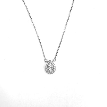 Collar Plata 925 Gran gota rodeada de estrellas