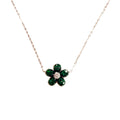 Collar flor verde