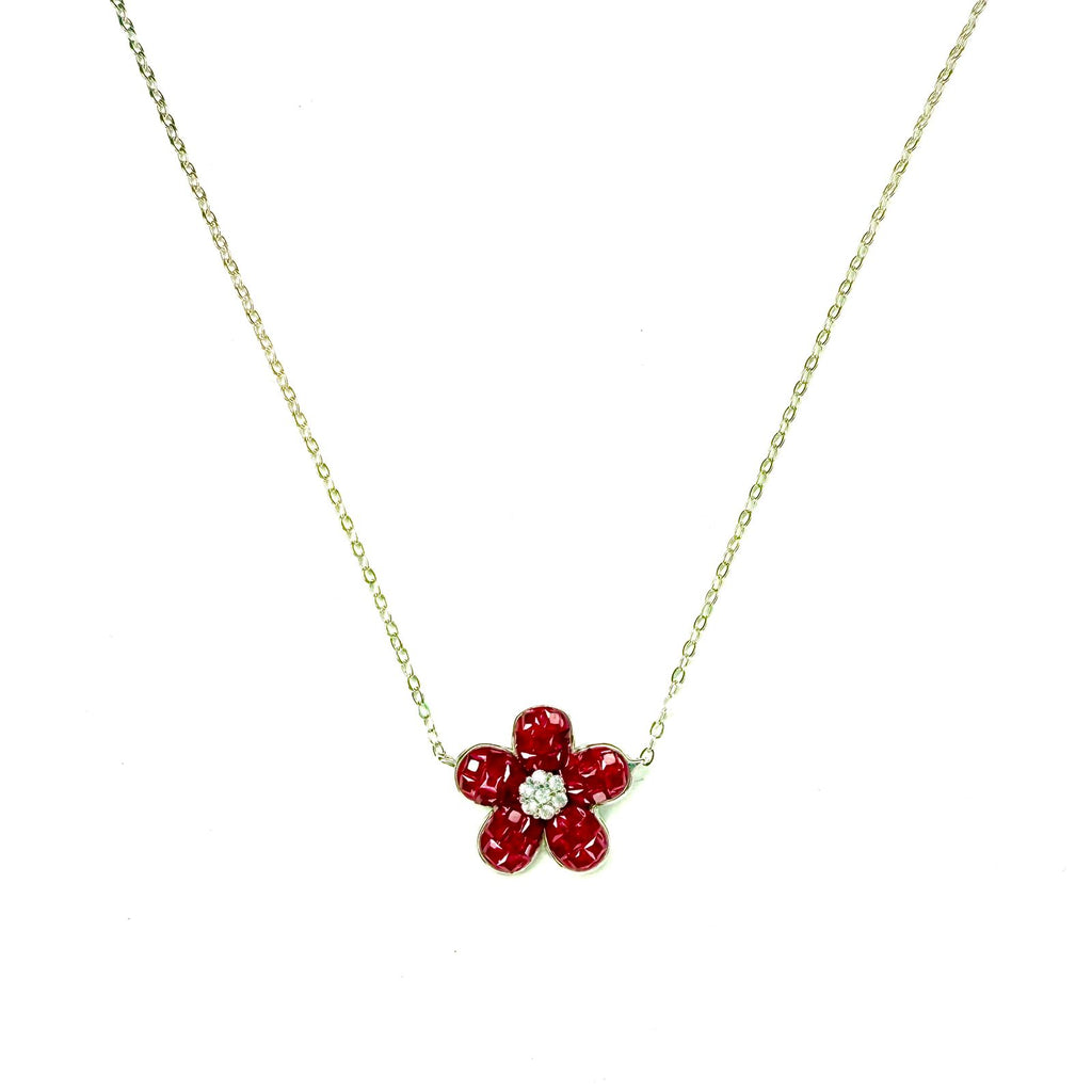 Collar flor Rosa