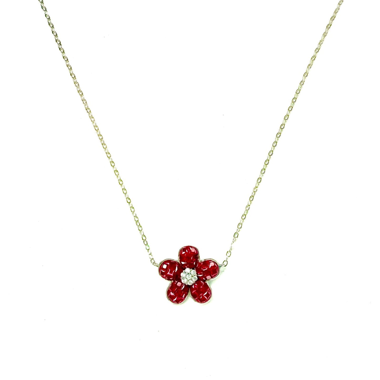 Collar flor Rosa
