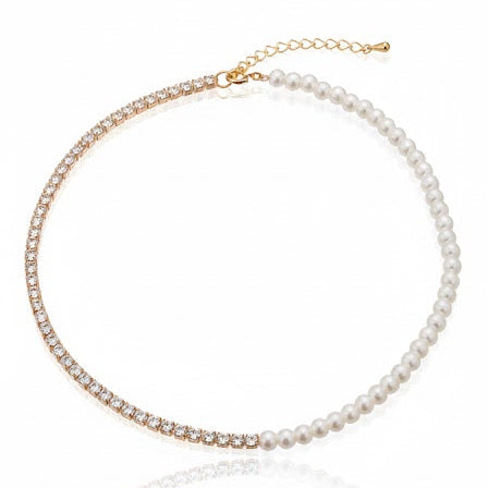 Collar Mix Perlitas  - Collar Bañado en Oro Amarillo