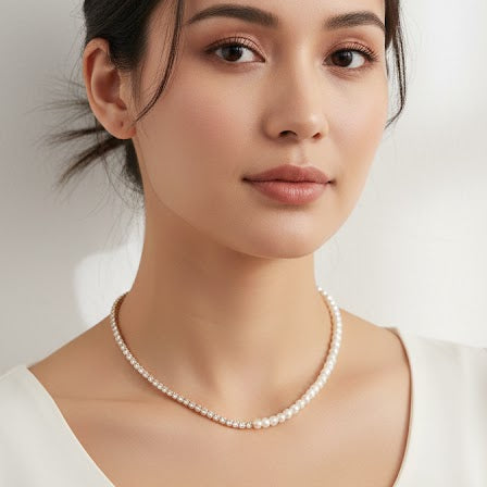 Collar Mix Perlitas  - Collar Bañado en Oro Amarillo