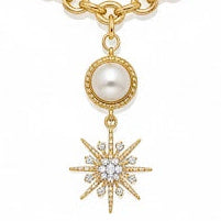 Collar Estrella Perlada - Collar Bañado en Oro Amarillo