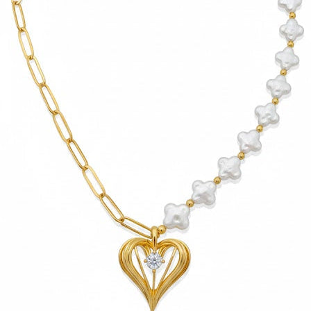 Collar Corazon - Collar Bañado en Oro Amarillo