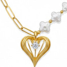 Collar Corazon - Collar Bañado en Oro Amarillo