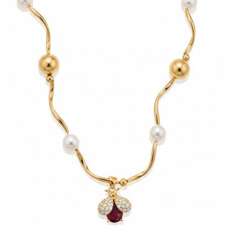 Collar Abejorro - Collar Bañado en Oro Amarillo