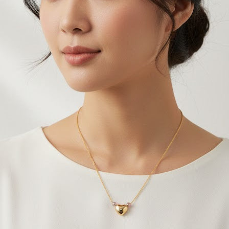 Collar Mini Corazón - Collar Bañado en Oro Amarillo