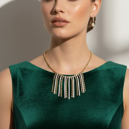 Collar Brillos - Collar Bañado en Oro Amarillo